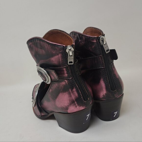 NEW Coach Womens Cut Out Western Creeper Boots Bootie Metallic Purple Size 7 'US - Picture 10 of 14